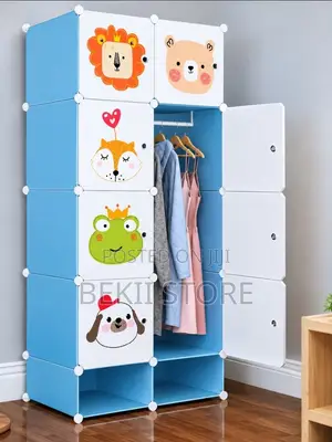 Plastic Metal Cubic Cloth Cabinet