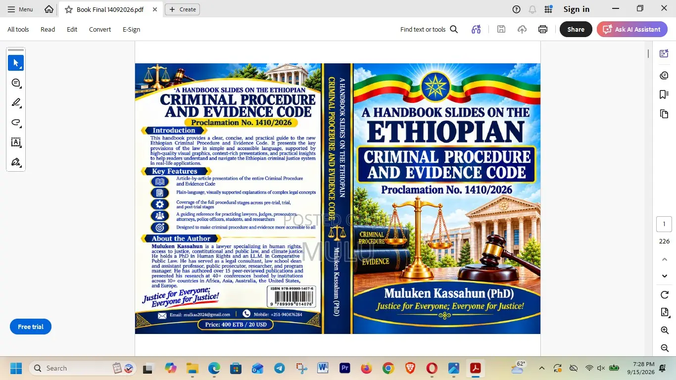Handbook Slides on the Ethiopian Criminal Procedure and Evidence Code