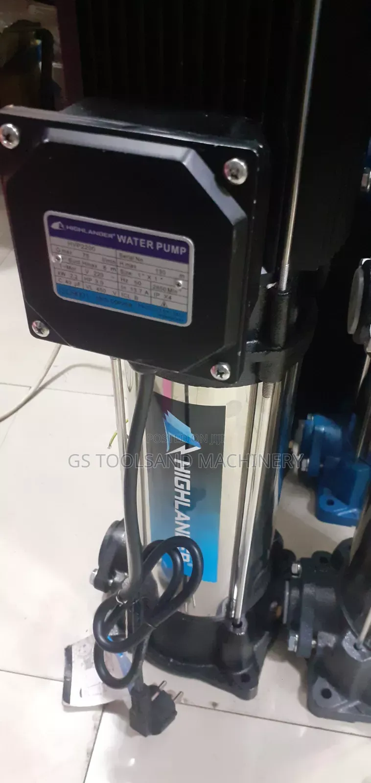 Highlander 3hp Vertical Weter Pamp