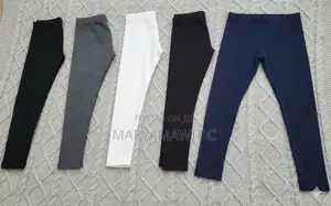 5-Pack Girls' Cotton Stretch Leggings (Multi-Color) – Age 12