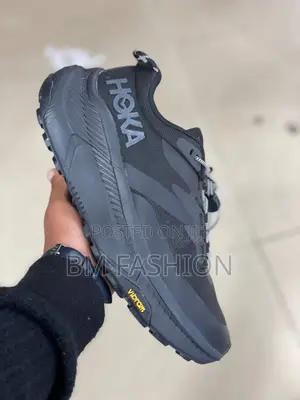 Hoka X Vibram X Goretex Black Comfortable Sneakers