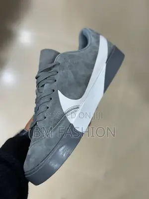 Nike Gray Suede Flats Shoes for Mens