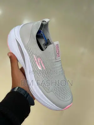 Skechers Gray X Pink Lightweight Womens Sneakers