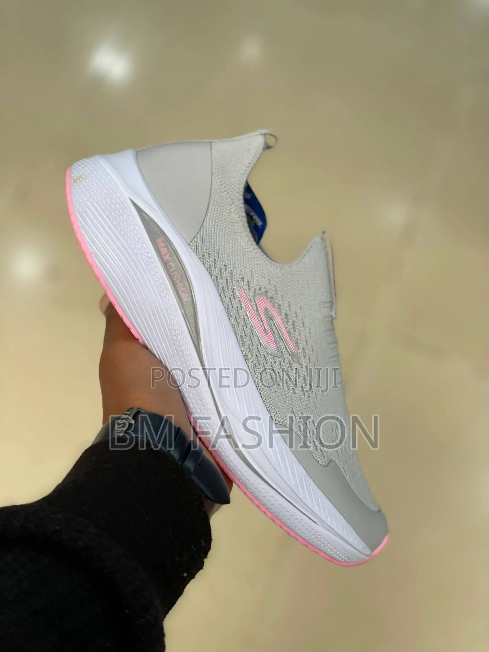 Skechers Gray X Pink Lightweight Womens Sneakers