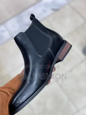 Rushine Black HALF Chelsea Boots for COW BOYS