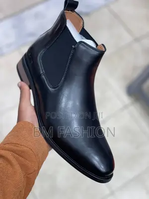 Rushine Black HALF Chelsea Boots for COW BOYS