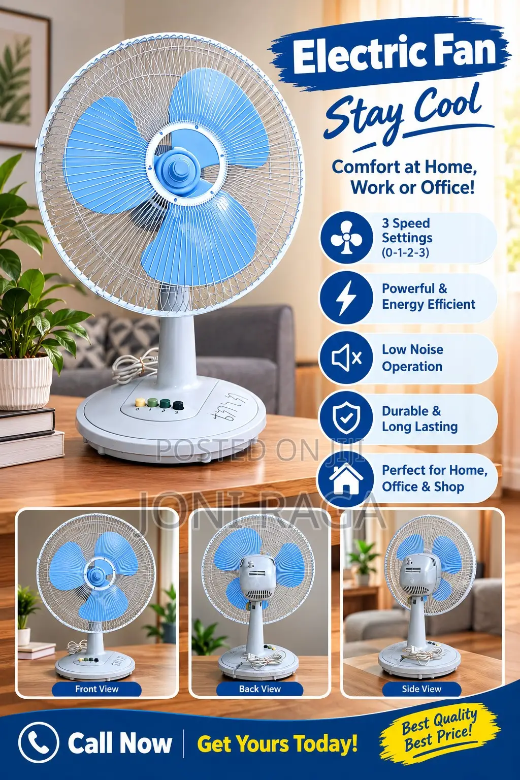 Fan – Ventilator | 5 Wings | Strong Silent