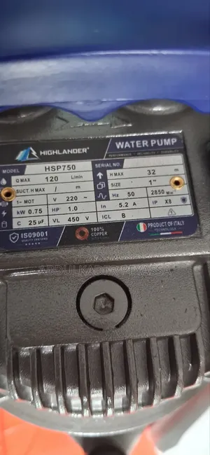 Highlander Sumersible Pump 1hp Italy