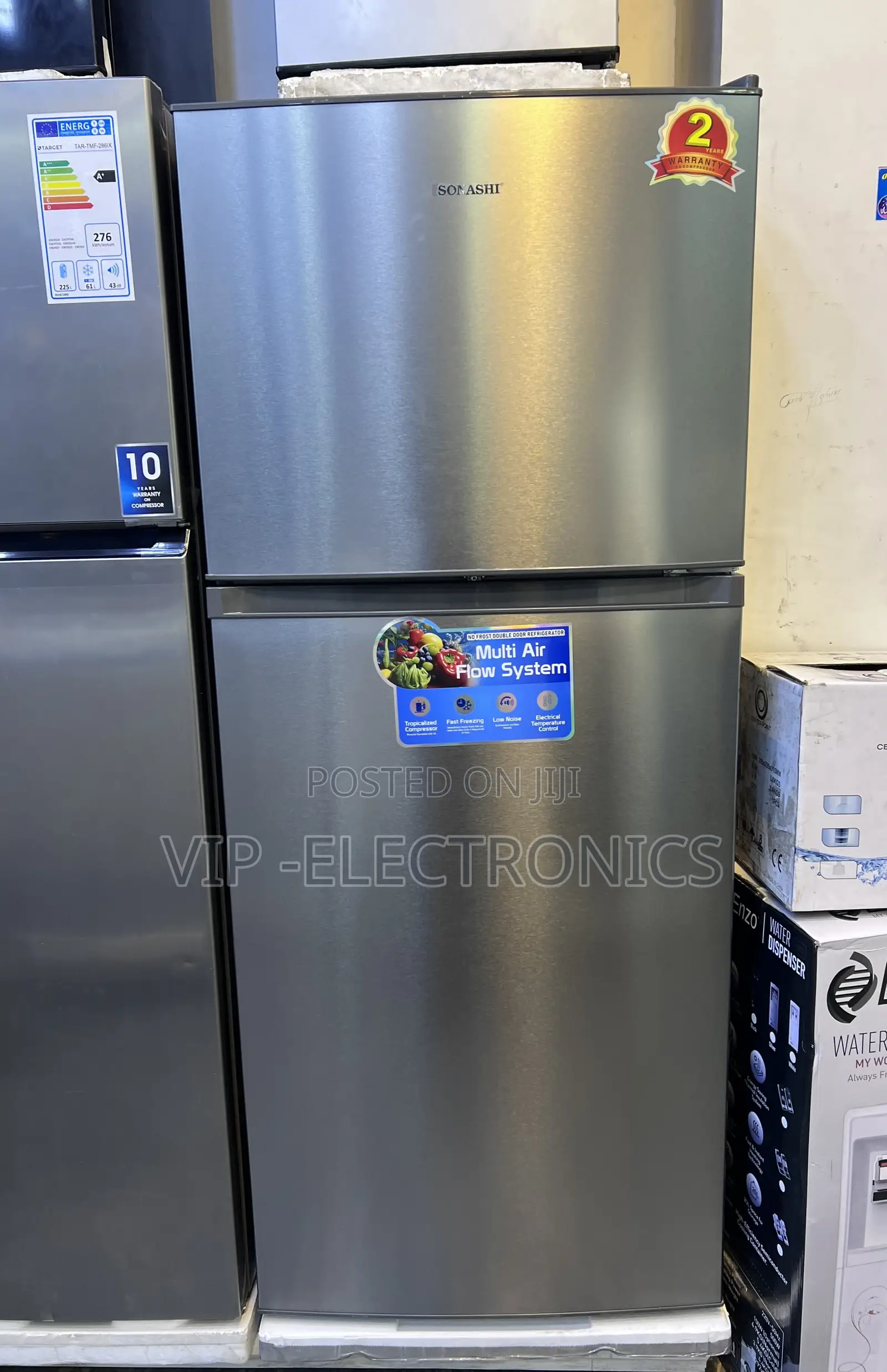 SONASHI Refrigerator 550 Double-Door Multi Air Flow System Fan System