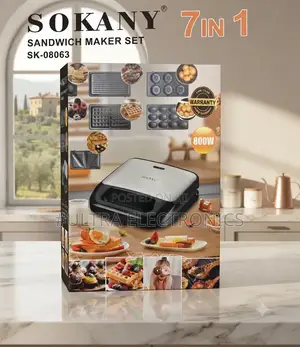 SOKANY SK-08063 – 7 IN 1 Sandwich Maker SOKANY 7 IN 1 Sandwich Maker