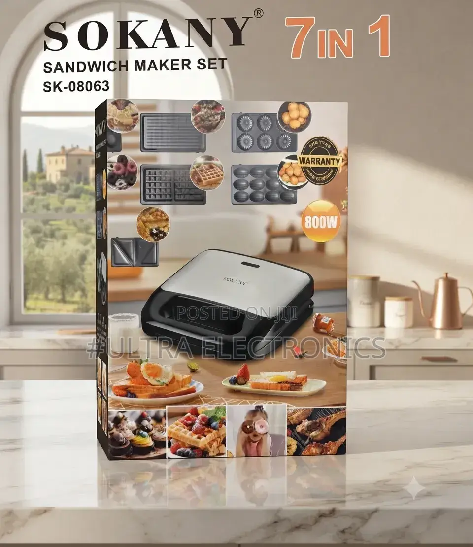 SOKANY SK-08063 – 7 IN 1 Sandwich Maker SOKANY 7 IN 1 Sandwich Maker