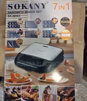 SOKANY SK-08063 – 7 IN 1 Sandwich Maker SOKANY 7 IN 1 Sandwich Maker