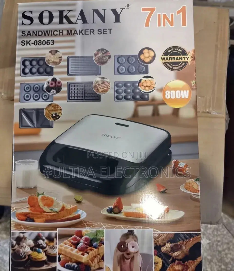 SOKANY SK-08063 – 7 IN 1 Sandwich Maker SOKANY 7 IN 1 Sandwich Maker