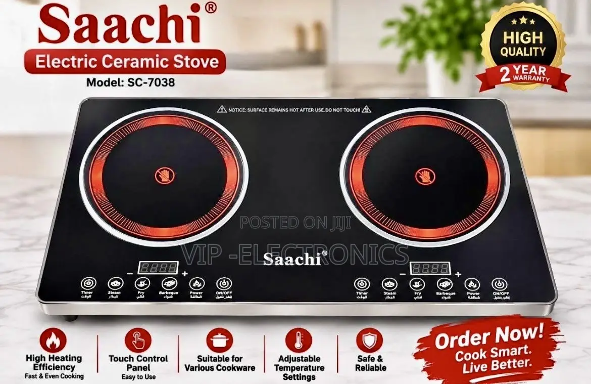 Saachi Electric Ceramic Stove Double Burner/ Infrared Cooker Original