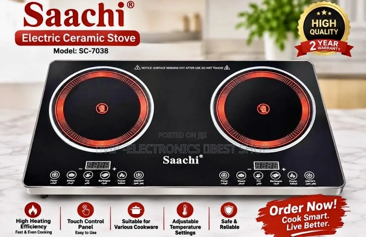 Saachi Electric Ceramic Stove Double Burner/ Infrared Cooker Original