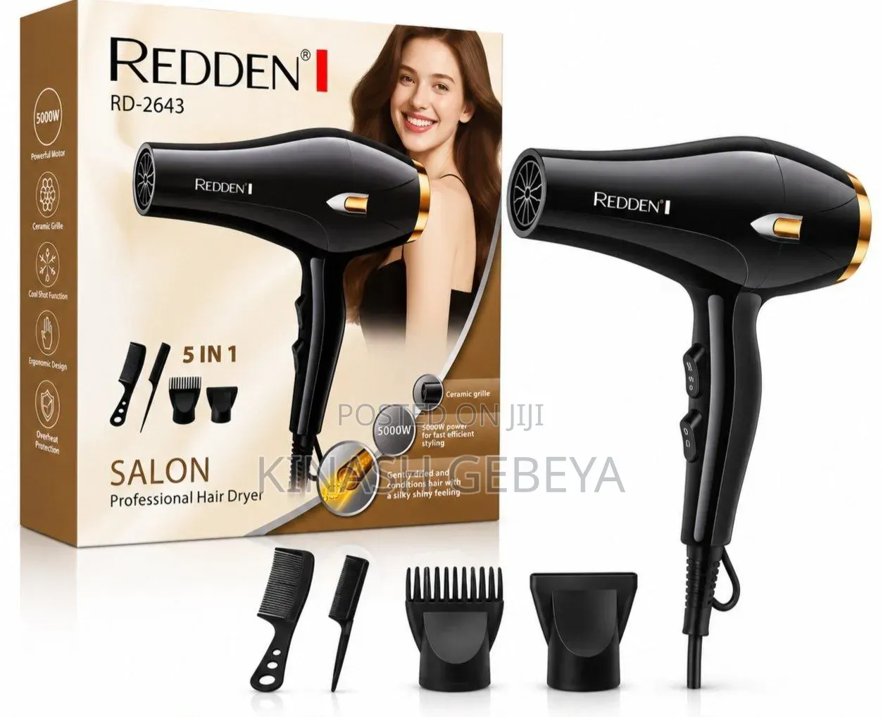 Redden 5in1 Professional Hair Dryer