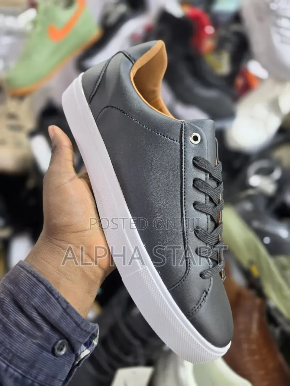 Zara Black High Master Quality Flat Lather Shoes for Man's