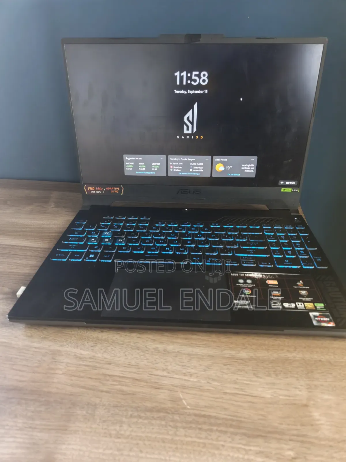 Laptop Asus TUF Gaming A15 16GB AMD Ryzen 7 SSD 1T