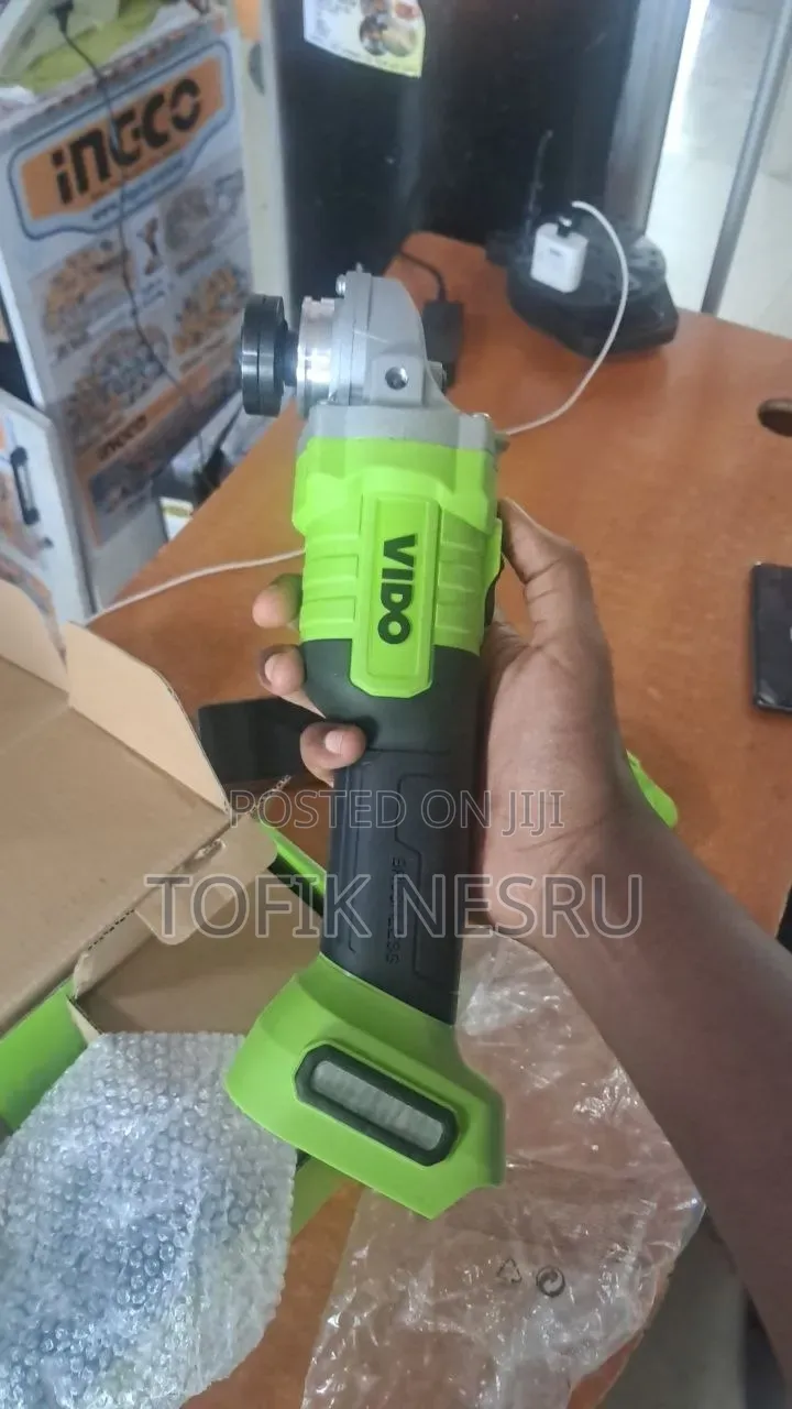 Vido Chargeble Grinder 21v 4.A×2 Battry በቻርጅ የሚሰራ ግራይንደር