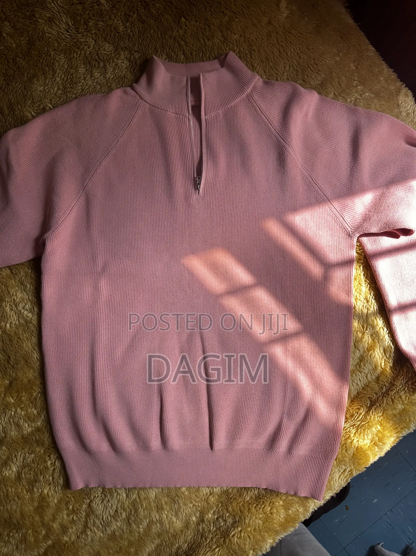 European Standard Men’s Pink Quarter Zip Sweater European Standard