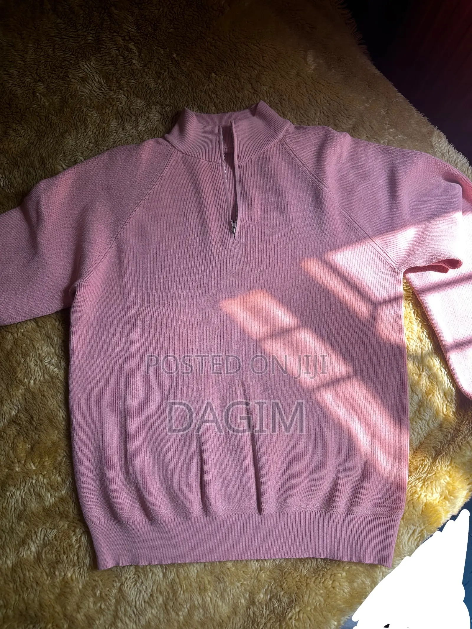 European Standard Men’s Pink Quarter Zip Sweater European Standard