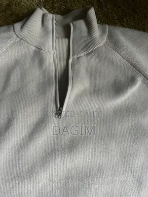 European Standard Men’s Cream Quarter Zip Sweater