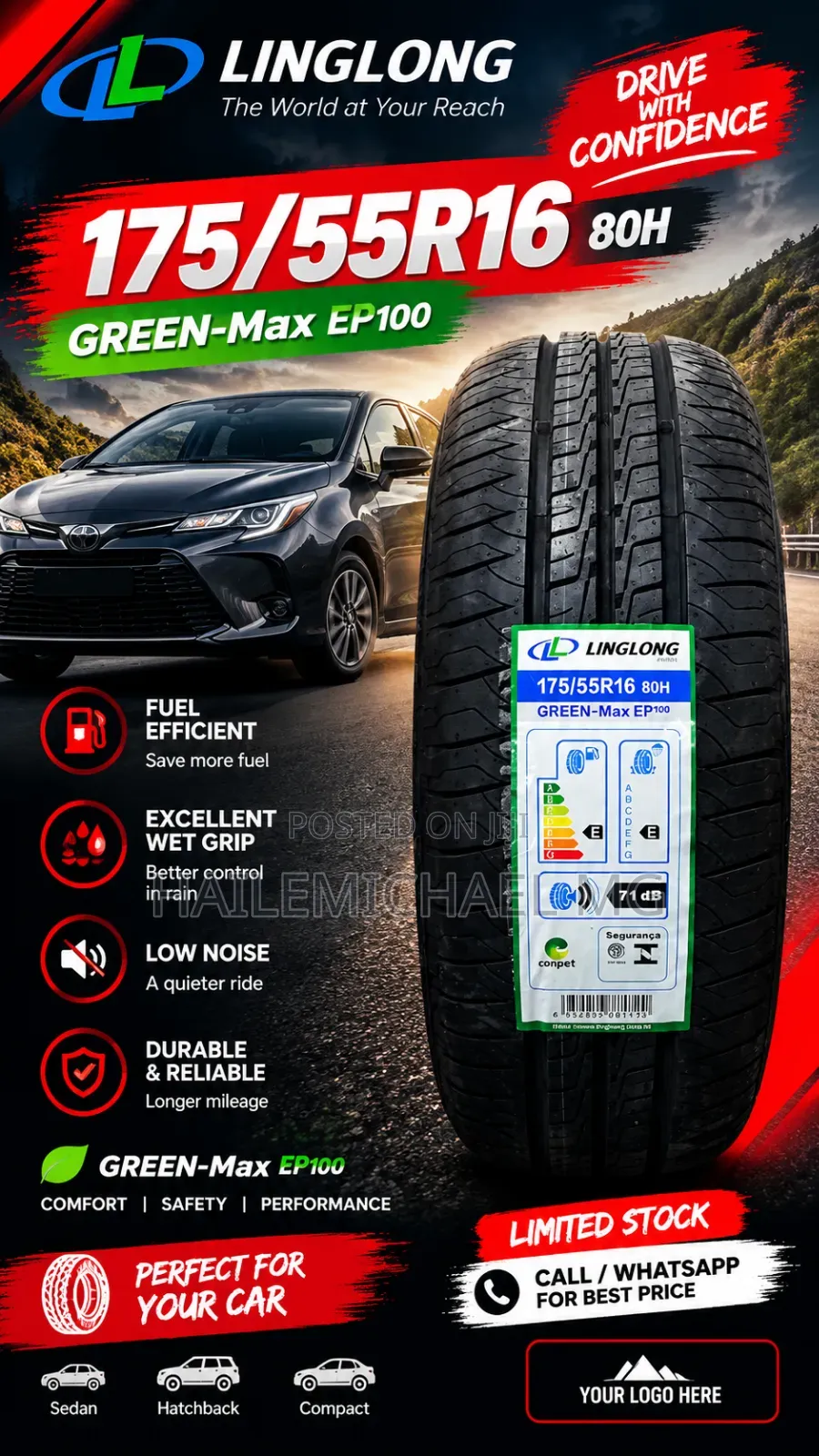 175 55 R16 Ev Byd Seagull Car Tyre