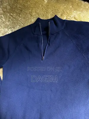 European Standard Men’s Navy Blue Quarter Zip Sweater