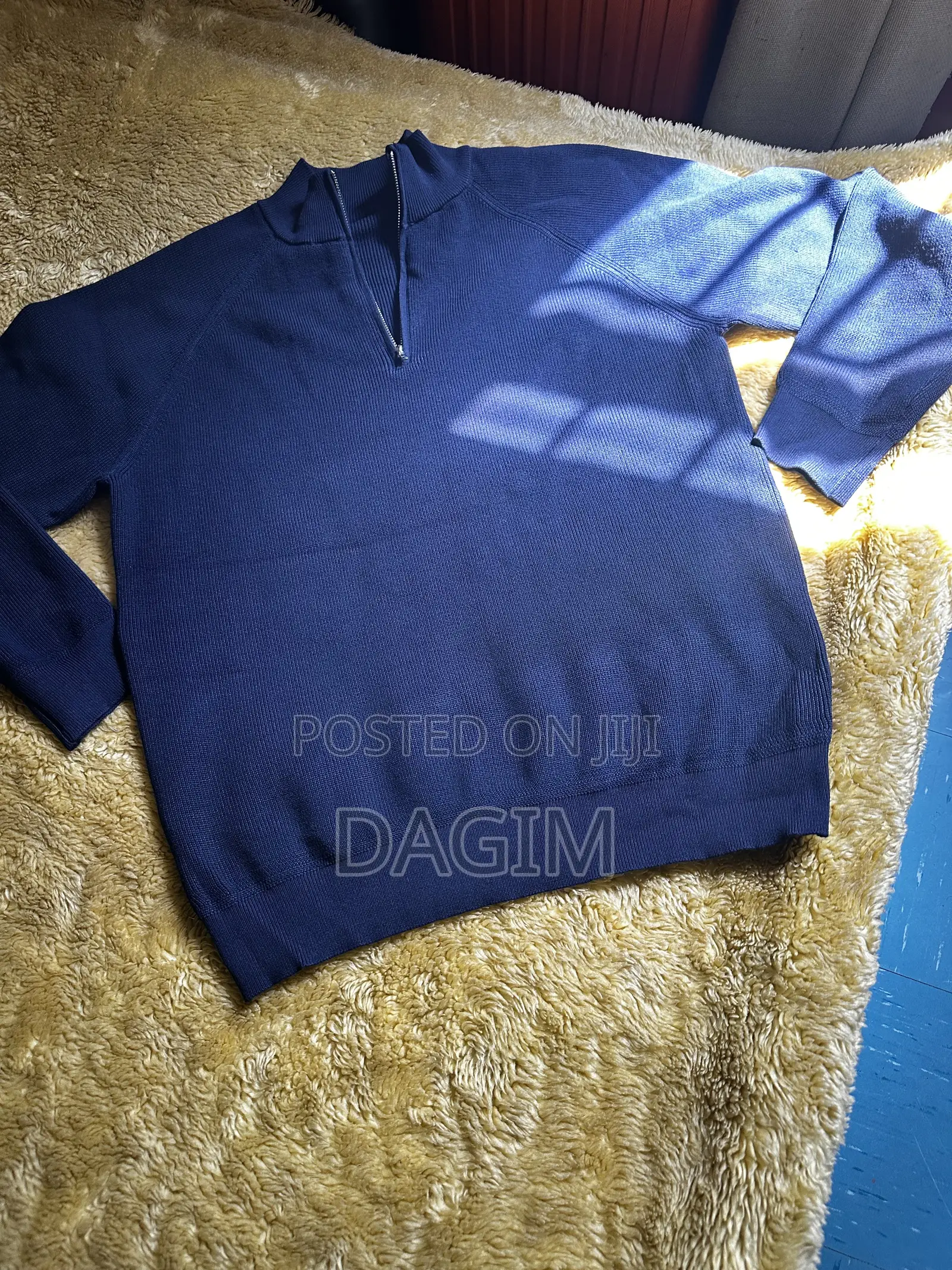 European Standard Men’s Navy Blue Quarter Zip Sweater