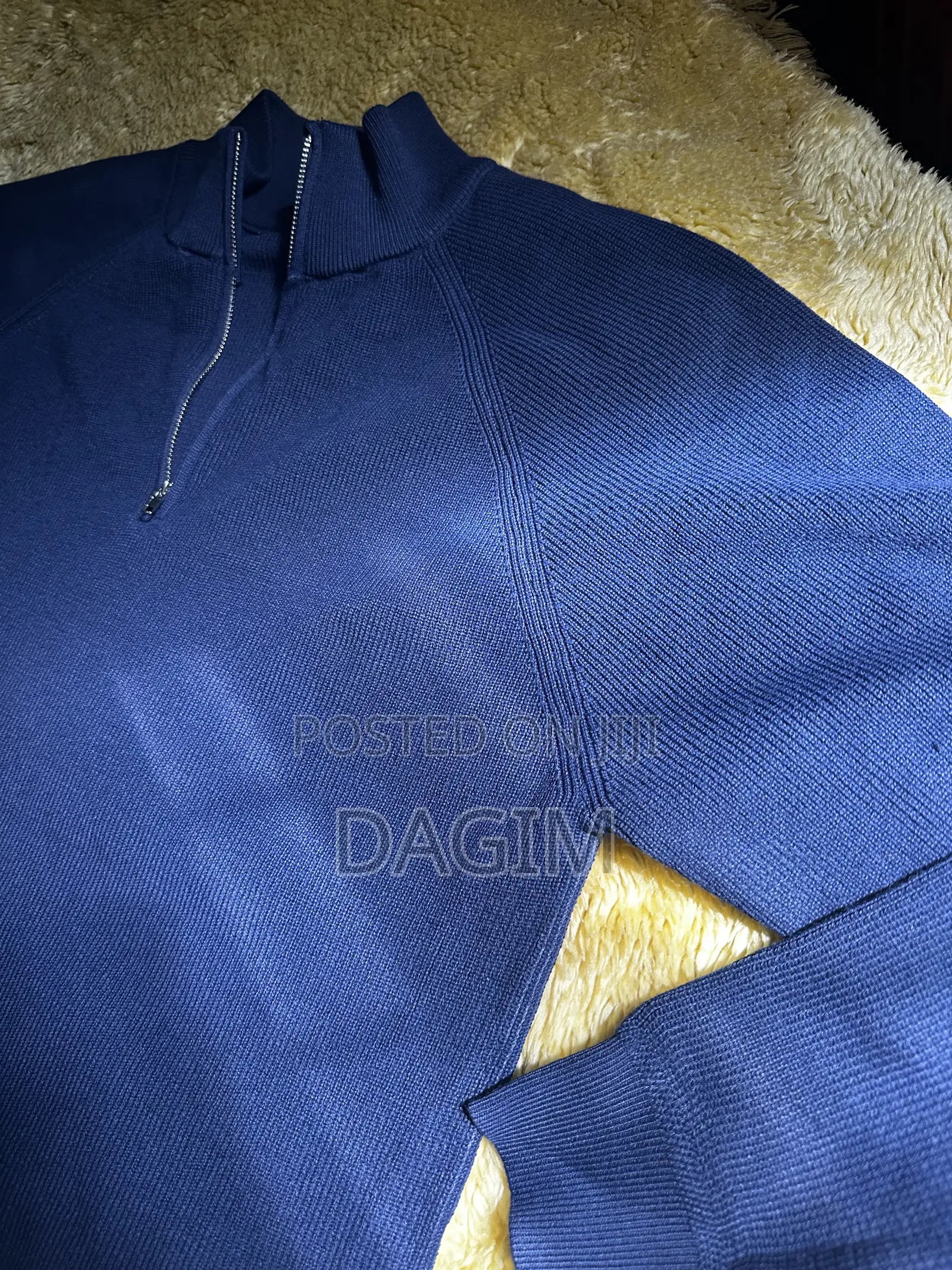 European Standard Men’s Navy Blue Quarter Zip Sweater