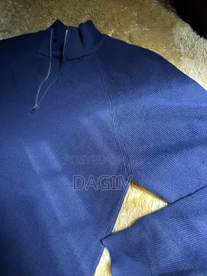 European Standard Men’s Navy Blue Quarter Zip Sweater