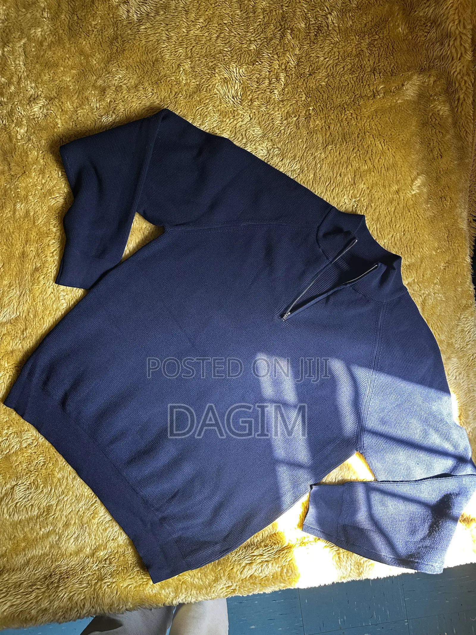 European Standard Men’s Navy Blue Quarter Zip Sweater