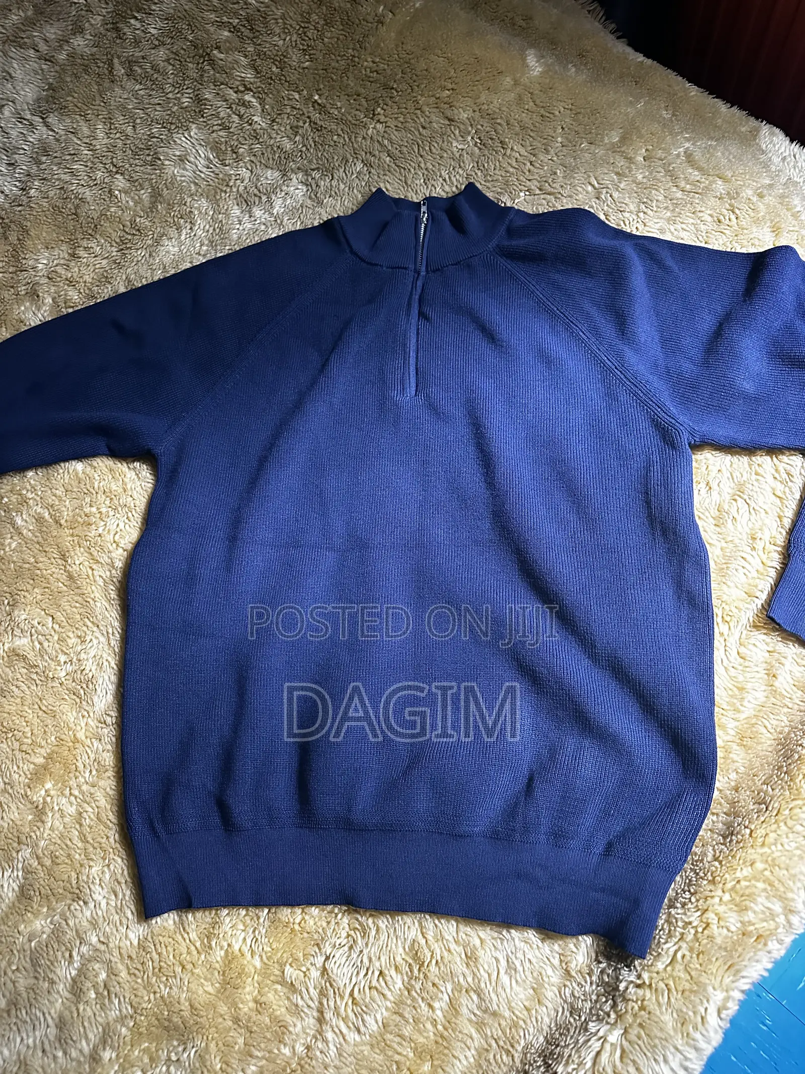 European Standard Men’s Navy Blue Quarter Zip Sweater