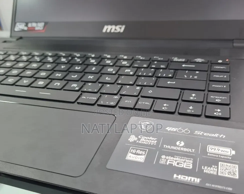 New Laptop MSI GS66 Stealth 10SGS 16GB Intel Core i7 SSD 512GB