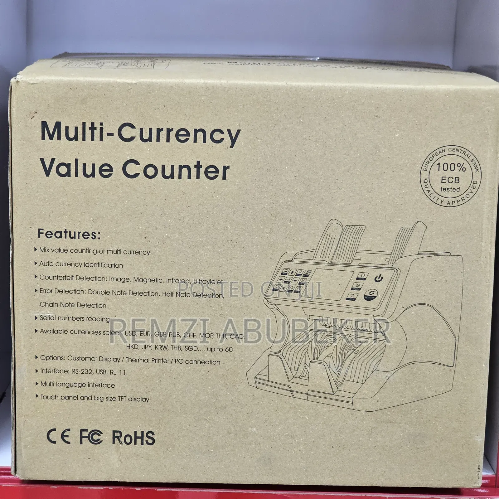 Multi Currency Value Cash Counter