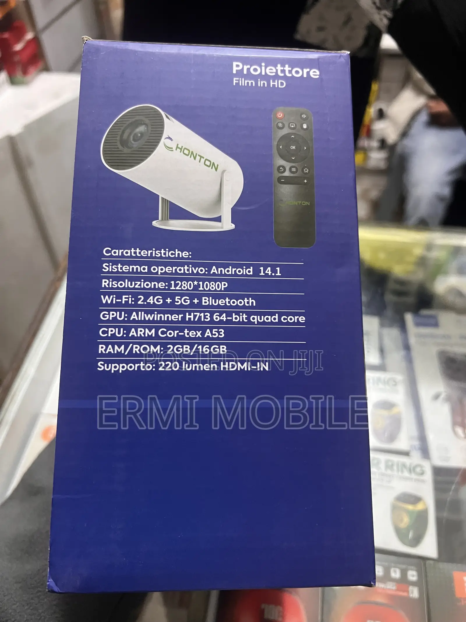 HONTON Smart Projector 1080P | WiFi + Bluetooth | Support