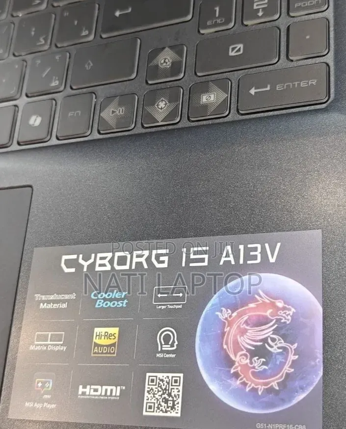 New Laptop MSI GF63 16GB Intel Core i7 SSD 1T