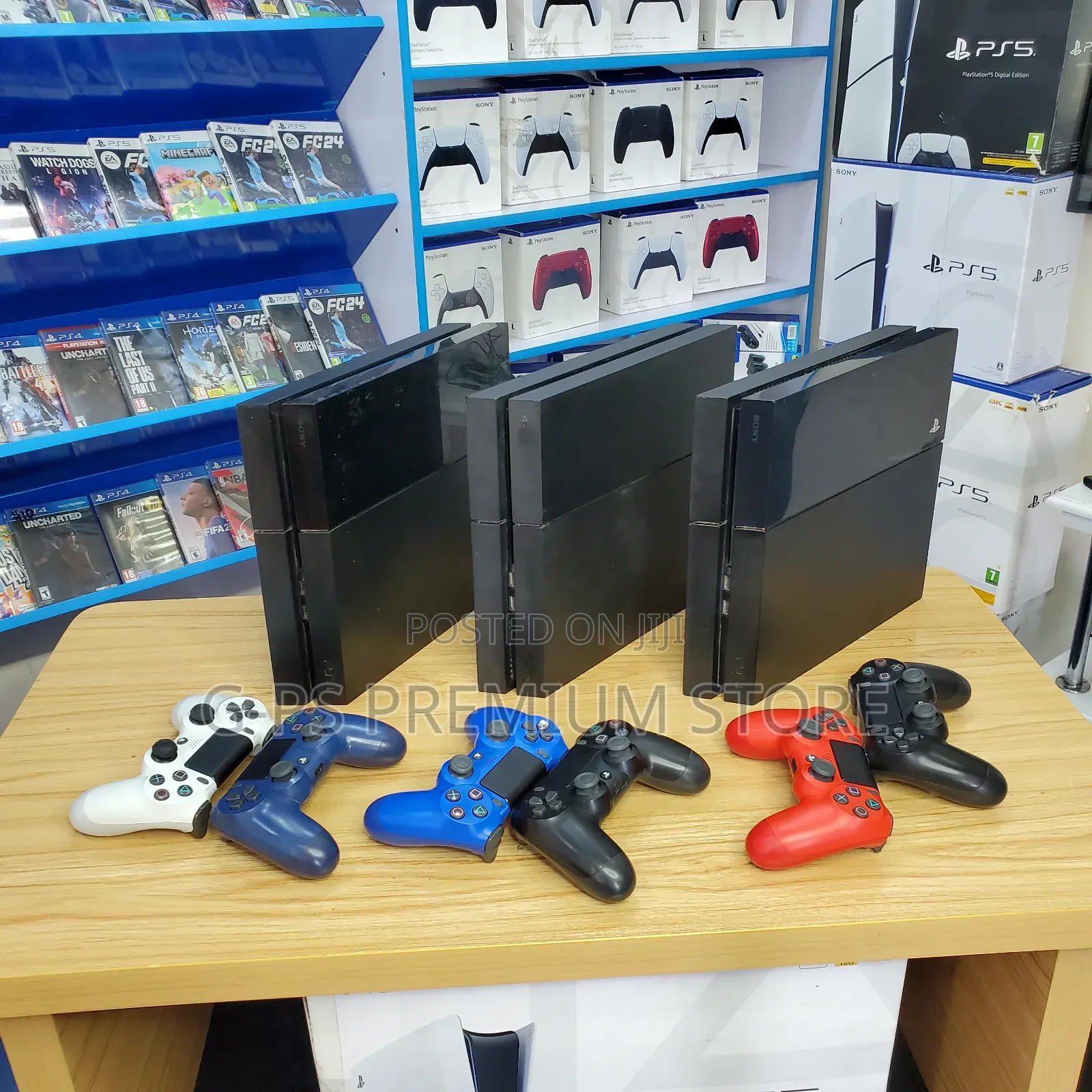 PlayStation 4 Fat 2 Original Controller FC 26 + 5 Games – ታላቅ ዲስካውንት