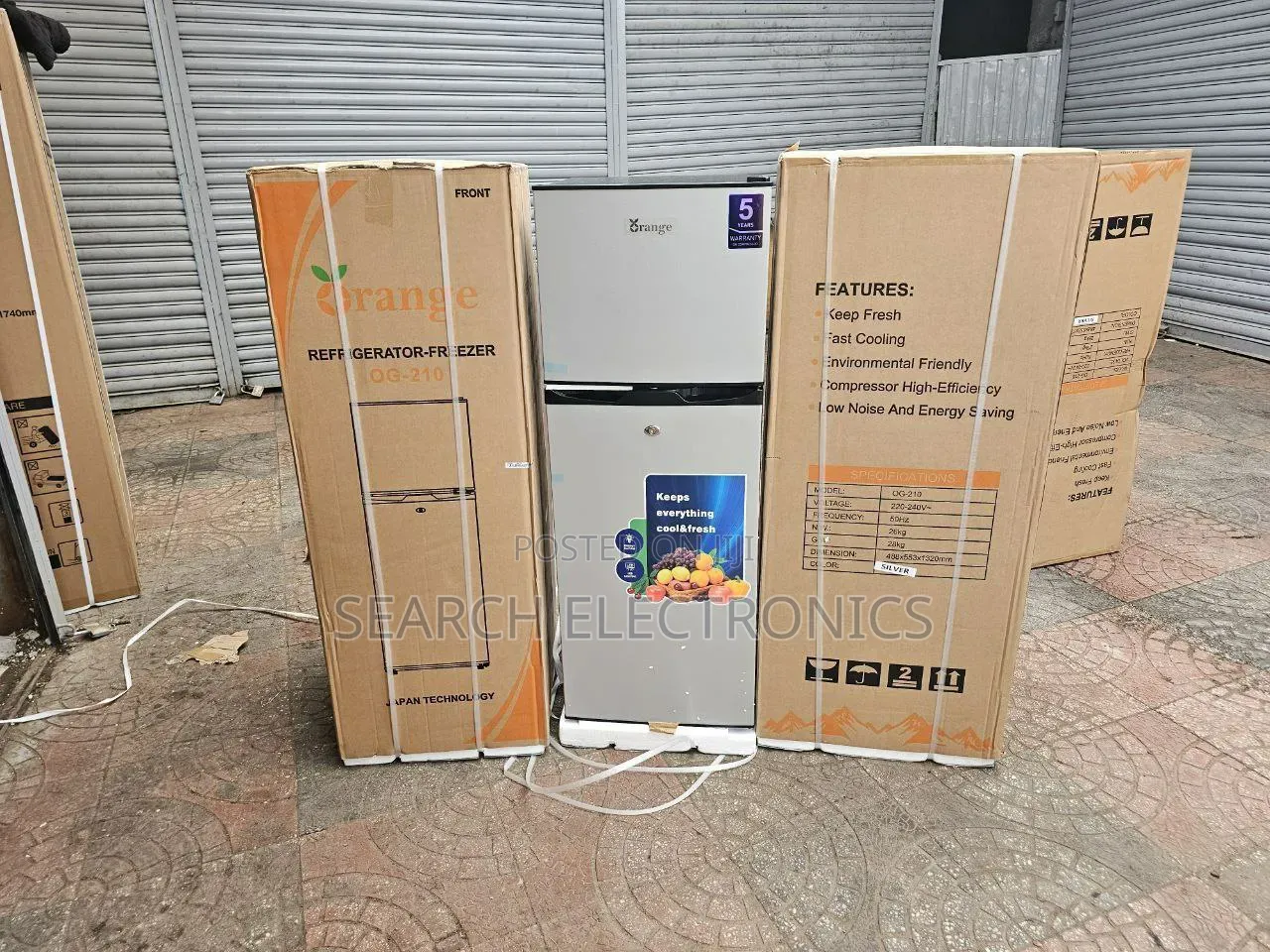 Orange 210,L Refrigerator
