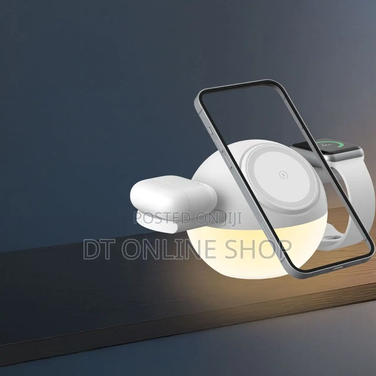 Porodo Orbix 3-in-1 Wireless Charger With Adjustable Ambient Light