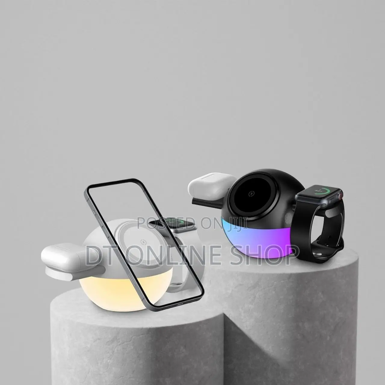 Porodo Orbix 3-in-1 Wireless Charger With Adjustable Ambient Light
