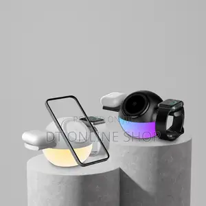 Porodo Orbix 3-in-1 Wireless Charger With Adjustable Ambient Light