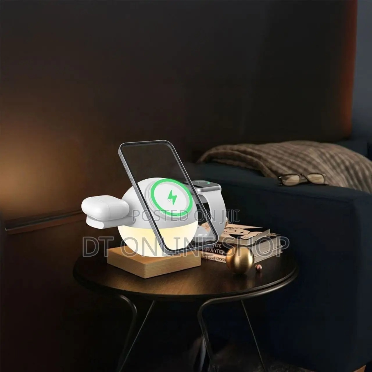 Porodo Orbix 3-in-1 Wireless Charger With Adjustable Ambient Light