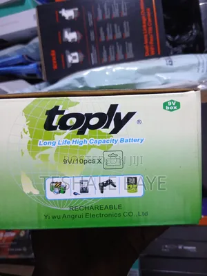 Toply 9V 500mAh Rechargeable Battery (ቶፕሊ 9 ቮልት ቻርጅ የሚደረግ ባትሪ)