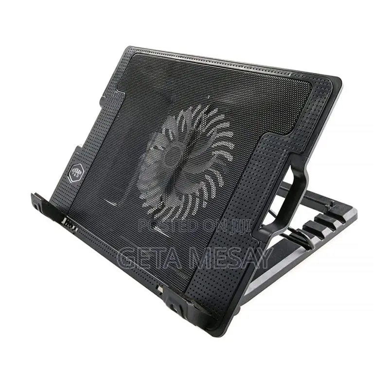 Laptop Stand With Silent Cooling Fan 2-USB Hub - For 9"-17" Notebook
