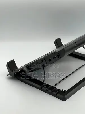 Laptop Stand With Silent Cooling Fan 2-USB Hub - For 9"-17" Notebook