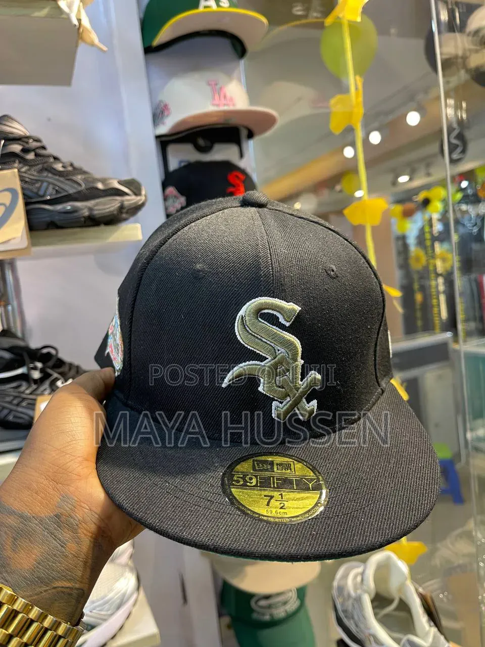 Chicago White Sox Fitted Cap - Black / Olive Embroidery