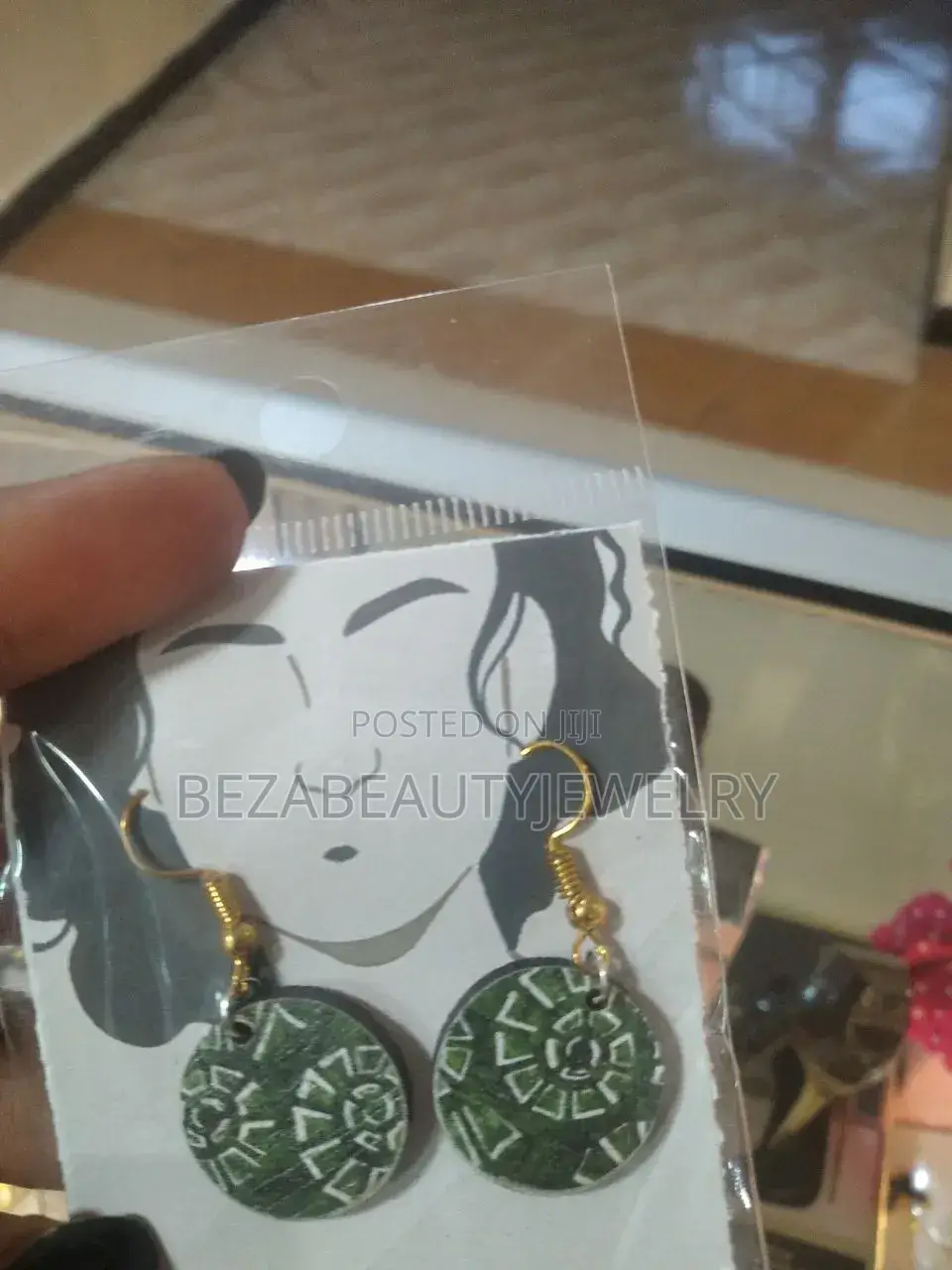 Handcrafted Wooden Dangle Earrings