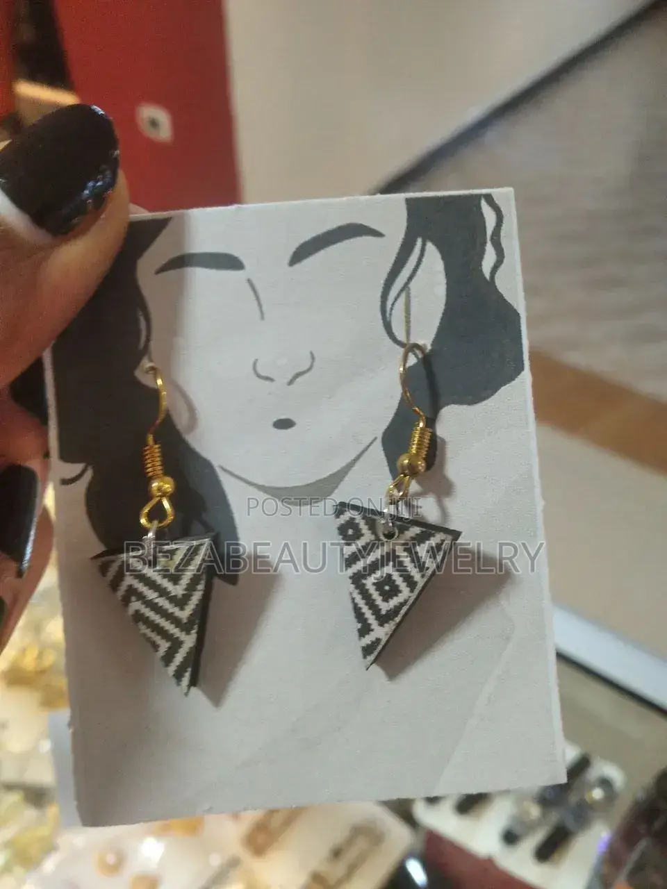 Handcrafted Wooden Dangle Earrings