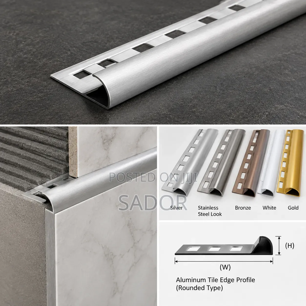 Aluminum Tile Edge Trim Profile